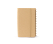 Carnet planificateur en carton recyclé à couverture rigide avec anneaux couleur naturel