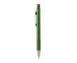 Stylo en aluminium recyclé à finition mate et encre bleue couleur vert foncé