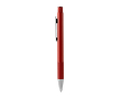 Stylo en aluminium recyclé à finition mate et encre bleue couleur rouge