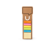 Marque-page multifonction en carton recyclé avec notes adhésives couleur naturel