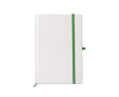 Carnet en carton A5 avec porte-stylo et pages lignées couleur vert