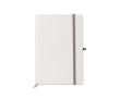 Carnet en carton A5 avec porte-stylo et pages lignées couleur argenté