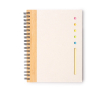 Carnet A5 en carton recyclé issu de briques de lait avec détail en bambou couleur naturel