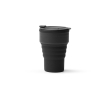 Gobelet pliable en silicone finition mate avec anneau amovible 400ml couleur noir