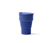 Gobelet pliable en silicone finition mate avec anneau amovible 400ml couleur bleu roi