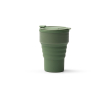 Gobelet pliable en silicone finition mate avec anneau amovible 400ml couleur vert foncé