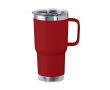 Tasse en acier inoxydable à double paroi avec anse rigide 600ml couleur rouge