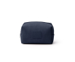 Trousse de toilette en velours côtelé avec patch en cuir synthétique et fermeture éclair couleur bleu marine