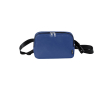 Sac banane en polyester RPET avec fermeture à double tirette et boucle couleur bleu marine