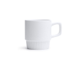 Mug en céramique à base biseautée et finition brillante 350ml couleur blanc