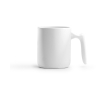 Mug en céramique avec anse ergonomique et finition extérieure brillante 350ml couleur blanc