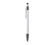 Stylo à bille en aluminium avec embout tactile et encre bleue couleur blanc