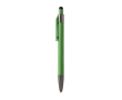 Stylo à bille en aluminium avec embout tactile et encre bleue couleur vert