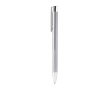 Stylo à bille en aluminium avec finition métallique mate et encre bleue couleur argenté