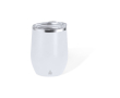 Gobelet double paroi en acier inoxydable recyclé avec doseur 340ml couleur blanc