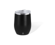 Gobelet double paroi en acier inoxydable recyclé avec doseur 340ml couleur noir