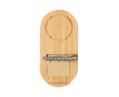 Chargeur sans fil en bambou avec calendrier et support pour mobile 15W couleur bois