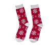 Chaussettes de Noël en polyester doux dans une boule décorative couleur rouge