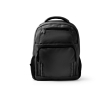 Sac à dos pour ordinateur en plastique recyclé avec bandes réfléchissantes 15\" couleur noir