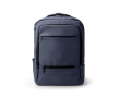 Sac à dos professionnel en cuir synthétique avec double poche rembourrée 17\" couleur bleu marine