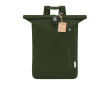 Sac à dos roll-top en toile 100% recyclée avec une fermeture à boucle couleur vert
