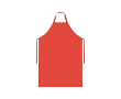 Tablier en matériau imperméable avec rubans assortis 320 g/m² couleur rouge
