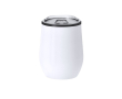 Gobelet thermique en inox avec couvercle transparent 330 ml couleur blanc