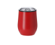 Gobelet thermique en inox avec couvercle transparent 330 ml couleur rouge