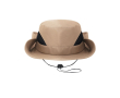 Chapeau en polyester style safari avec cordon ajustable couleur kaki