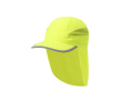 Casquette fluorescente ajustable et respirante avec rabat arrière couleur jaune fluorescent