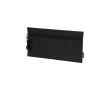 Trousse rectangulaire en RPET avec fermeture éclair assortie couleur noir