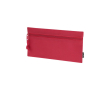 Trousse rectangulaire en RPET avec fermeture éclair assortie couleur rouge