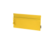 Trousse rectangulaire en RPET avec fermeture éclair assortie couleur jaune