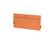 Trousse rectangulaire en RPET avec fermeture éclair assortie couleur orange