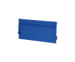Trousse rectangulaire en RPET avec fermeture éclair assortie couleur bleu