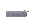Trousse cylindrique en feutre RPET avec fermeture éclair couleur gris