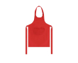 Tablier pour enfants en coton et polyester avec double poche frontale couleur rouge