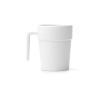 Tasse en céramique avec anse ergonomique et intérieur assorti 250ml couleur blanc