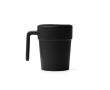 Tasse en céramique avec anse ergonomique et intérieur assorti 250ml couleur noir