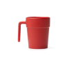 Tasse en céramique avec anse ergonomique et intérieur assorti 250ml couleur rouge
