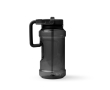 Gourde de sport en plastique avec paille rabattable et poignée 1.5L couleur noir