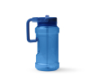 Gourde de sport en plastique avec paille rabattable et poignée 1.5L couleur bleu roi