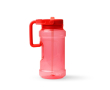 Gourde de sport en plastique avec paille rabattable et poignée 1.5L couleur rouge
