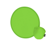 Frisbee en RPET facile à plier avec housse individuelle assortie couleur vert