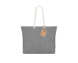 Sac en coton recyclé avec soufflet et anses en coton 220 g/m² couleur noir