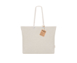 Sac en coton recyclé avec soufflet et anses en coton 220 g/m² couleur naturel