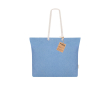 Sac en coton recyclé avec soufflet et anses en coton 220 g/m² couleur bleu
