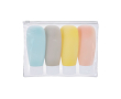 Flacons pour organiser les liquides et soins personnels dans un étui couleur transparent