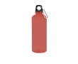 Bouteille en RPET translucide avec mousqueton sur le couvercle 630 ml couleur rouge