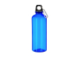 Bouteille en RPET translucide avec mousqueton sur le couvercle 630 ml couleur bleu